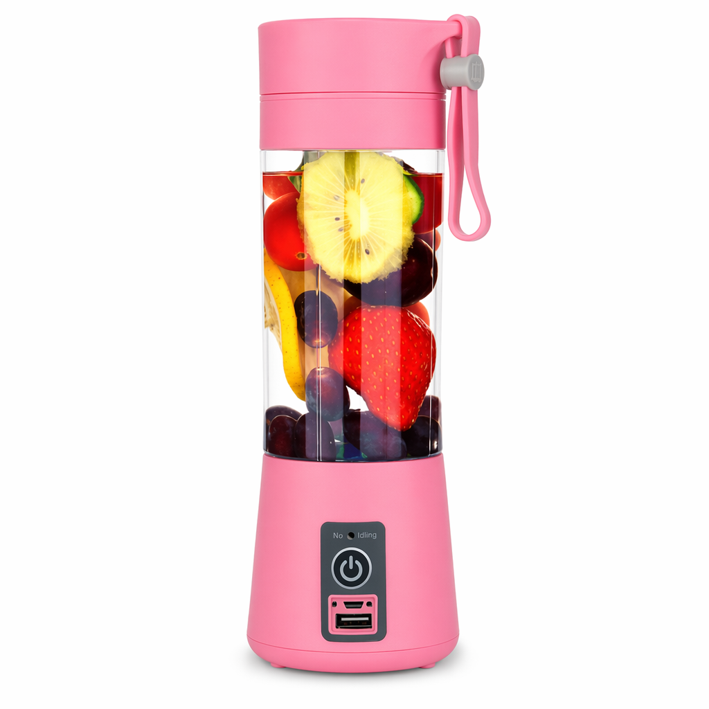 Deluxe Version of the Portable USB Electric Smoothie Maker Pink