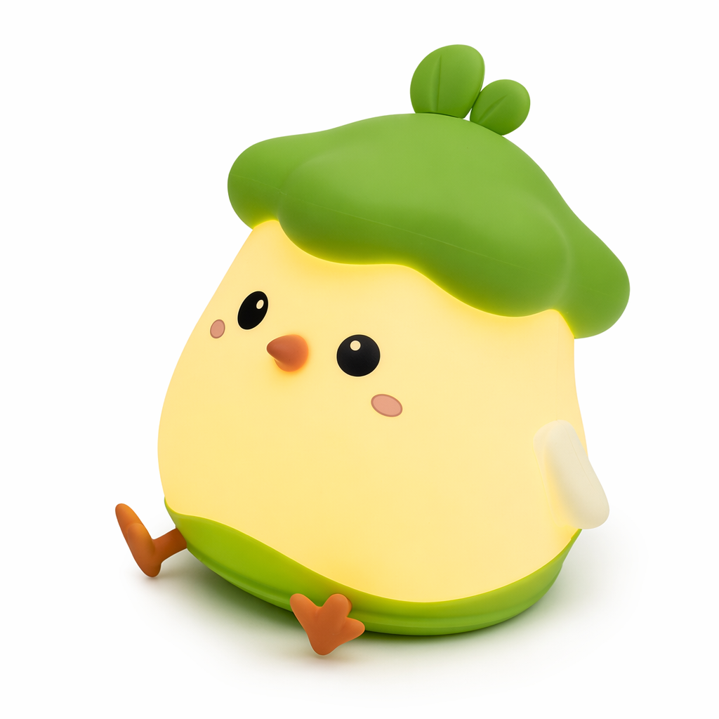 Rechargeable Chick Night Light with Timer Green