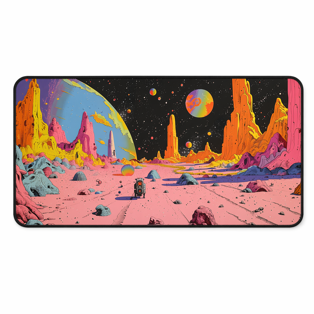 Large Retro Space Robo Mouse Pad - Available in 2 Sizes Default