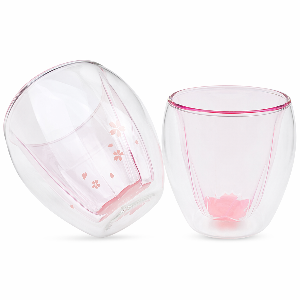 Cherry Blossom Double Wall Glass Cup Default
