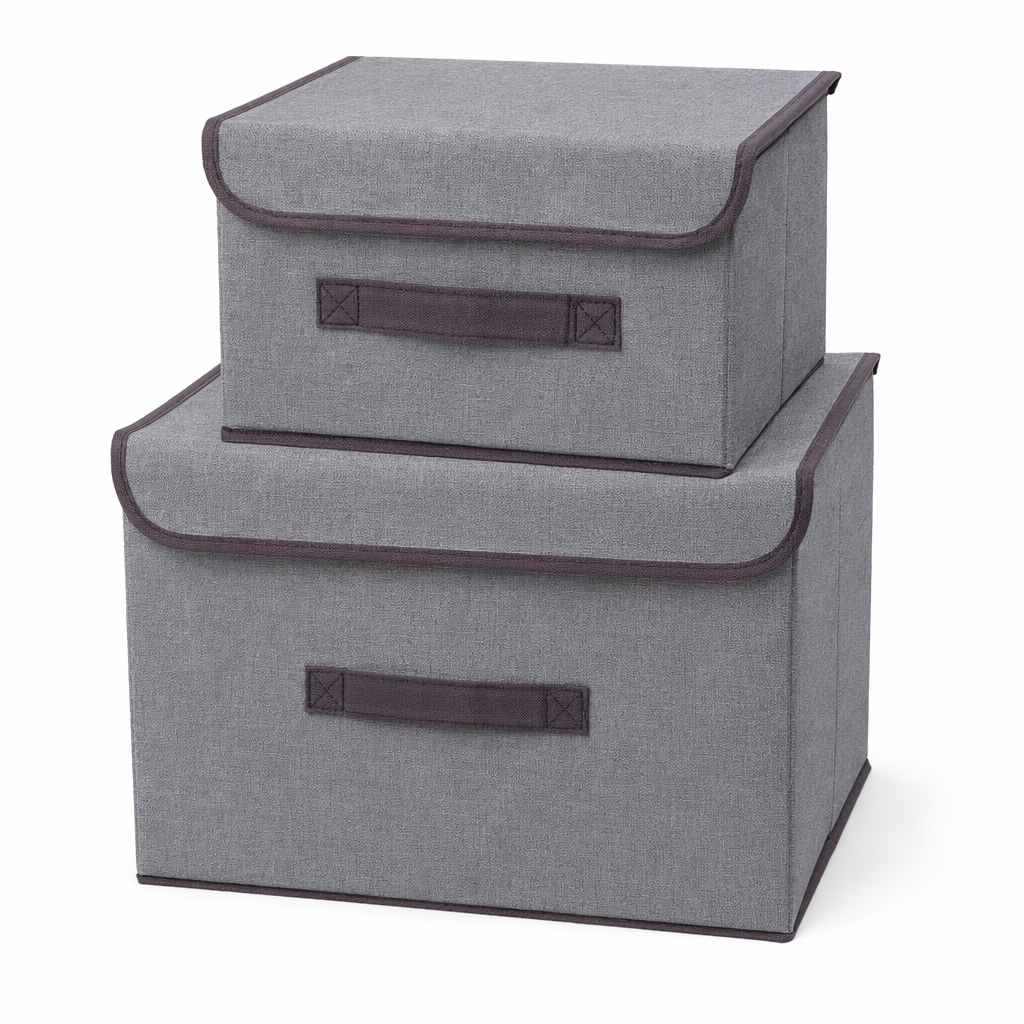 2-Pack Versatile Storage Containers Gray