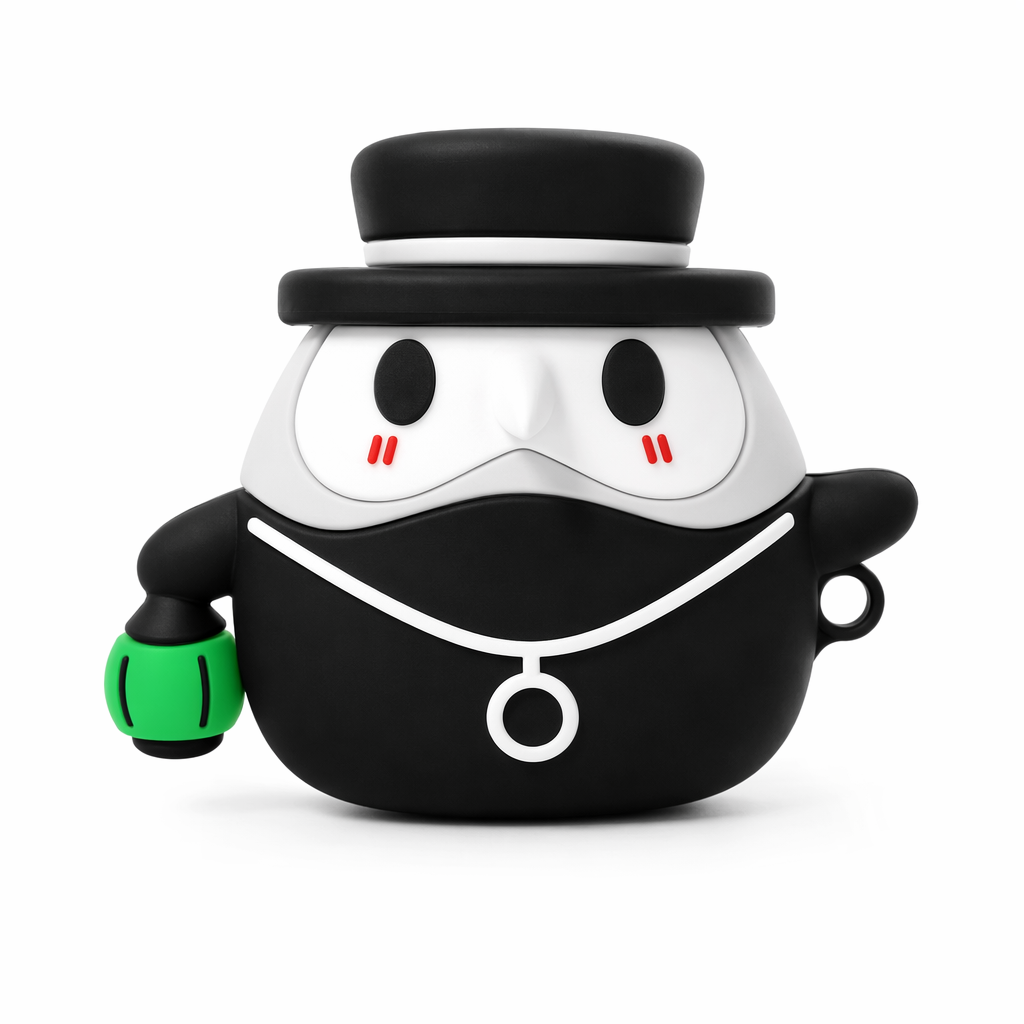 Plague Doctor AirPods Case: Perfect Protection, Compact Default