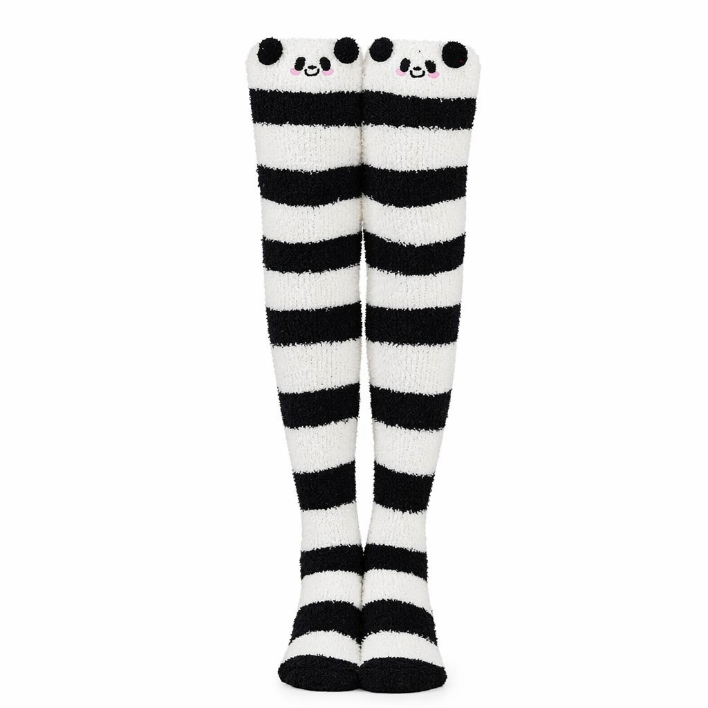 Black & White Cozy Panda Socks Default