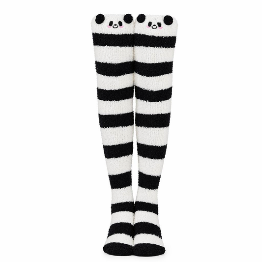 Black & White Cozy Panda Socks Default