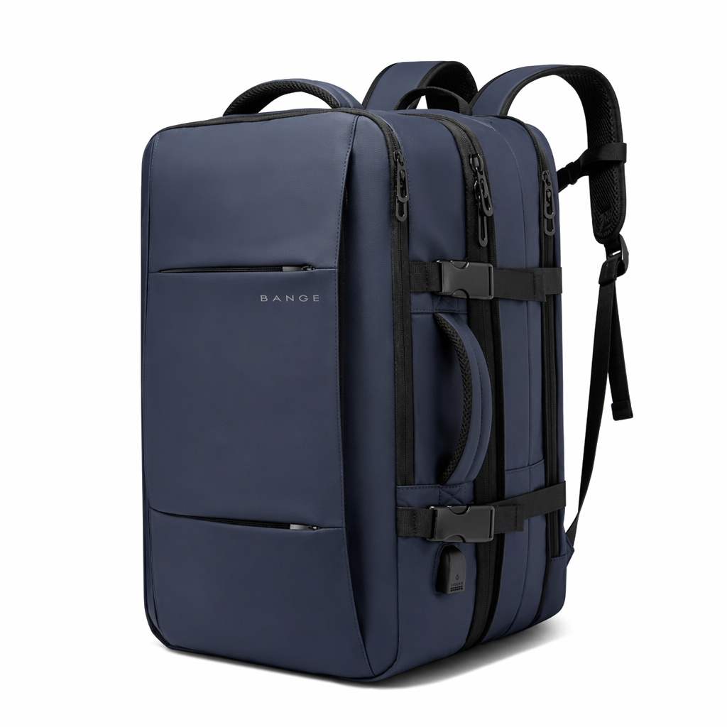 High Quality Waterproof Multilayer Backpack - 37L Capacity with Adjustable Fit Blue