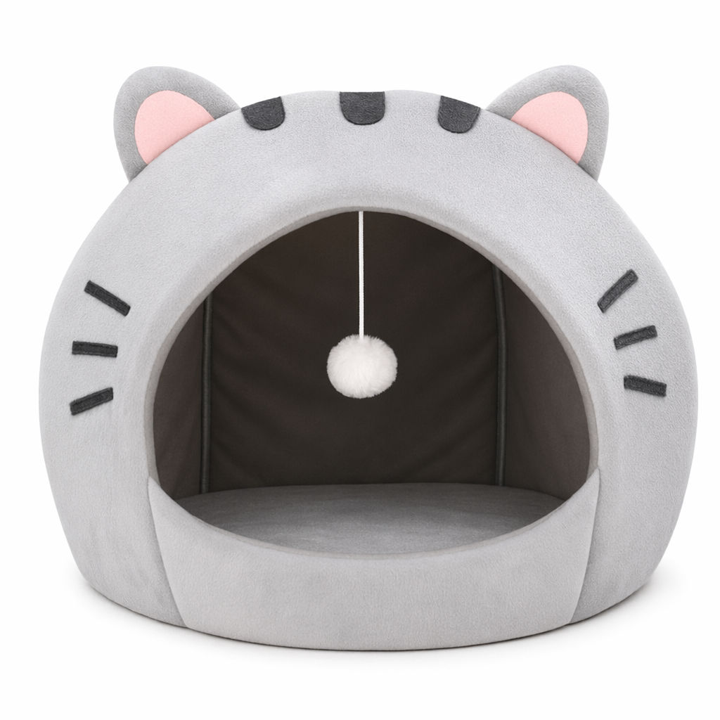 Pet House with Charming Feline Mouth Design Default