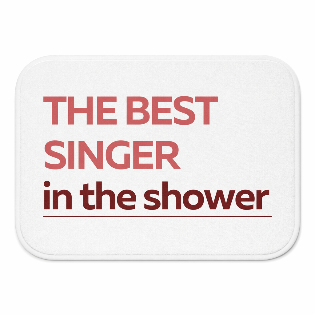 The Top Vocalist Shower Red Bath Mat Default
