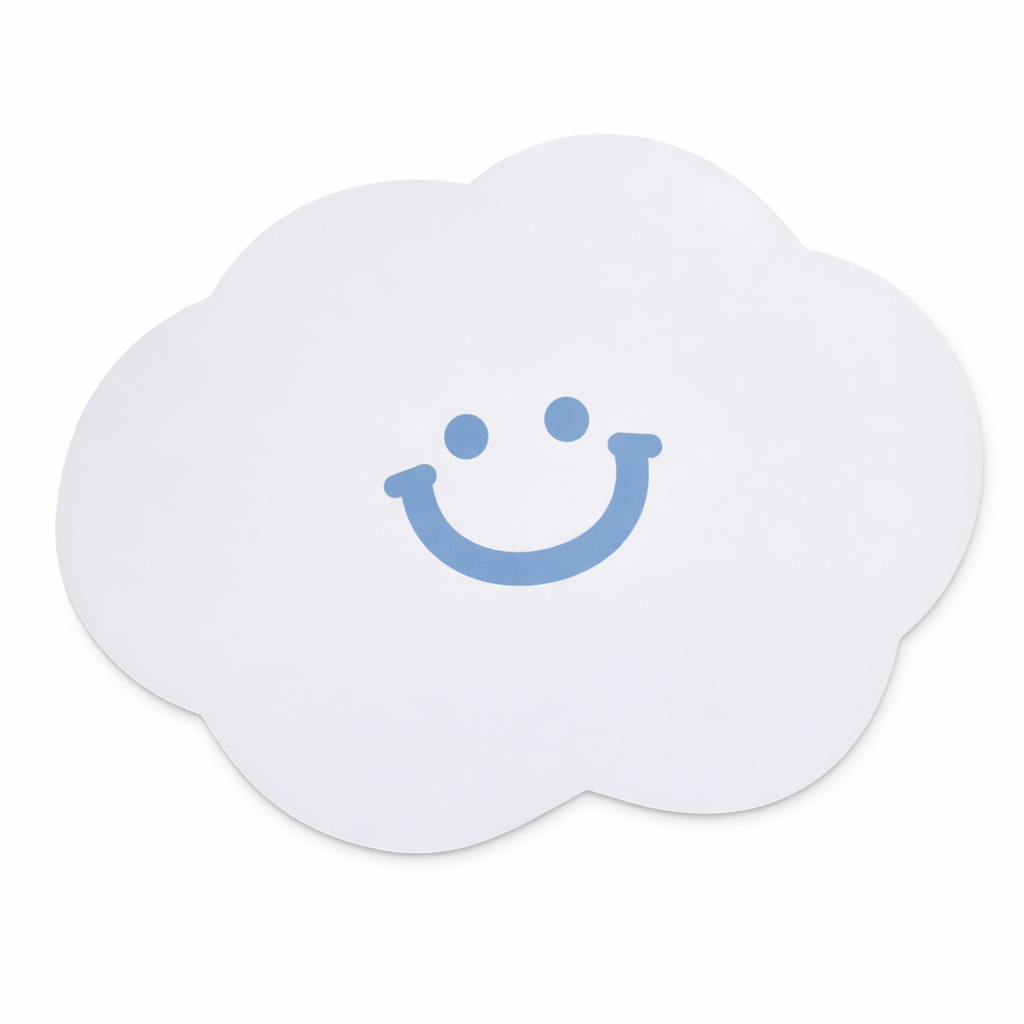 Cloud Mouse Pad: Whimsical, Compact, Durable White