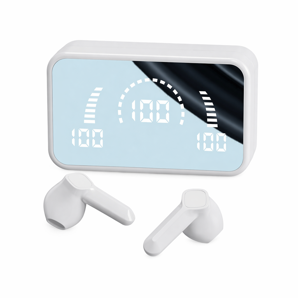 Bluetooth 5.3 Wireless Earbuds with Dragon-inspired Design White