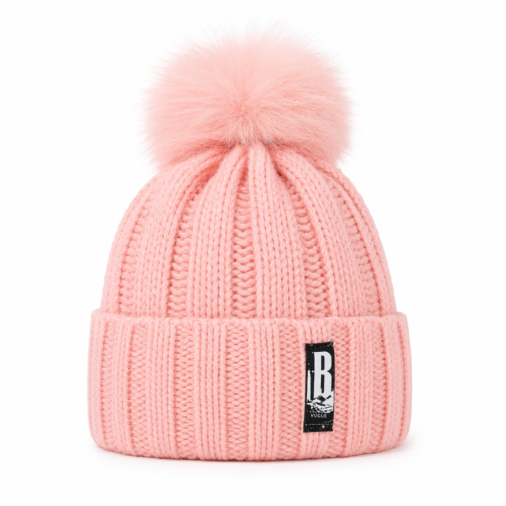 Women's Knitted Winter Beanie Pink