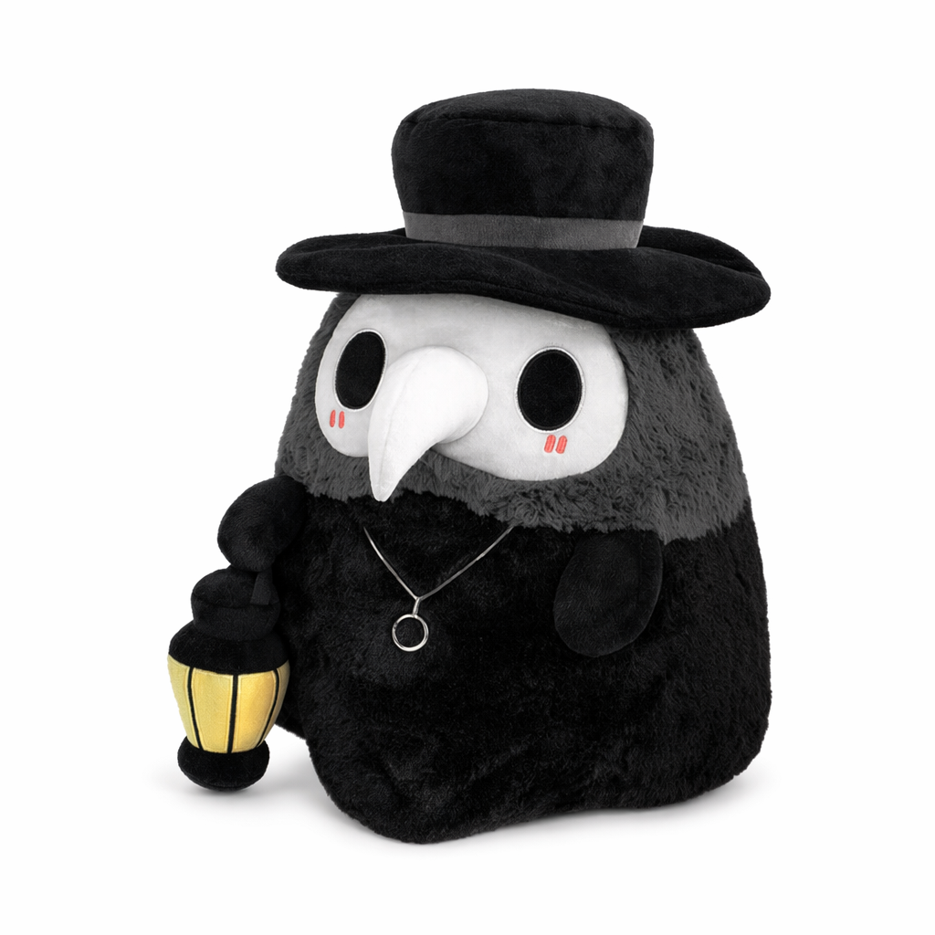Glow in the Dark Plague Doctor Plush Toy Black