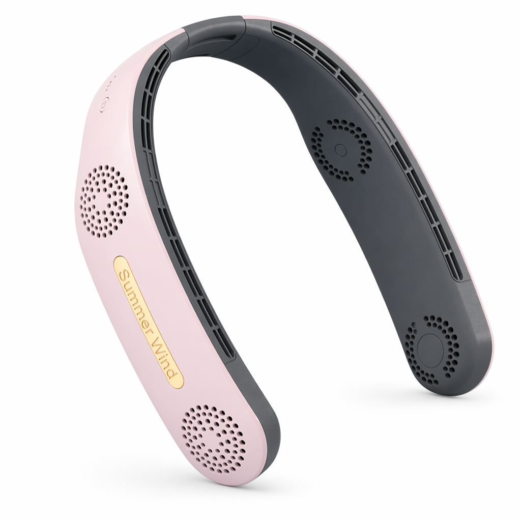 Streamlined Portable Neck Fan Pink