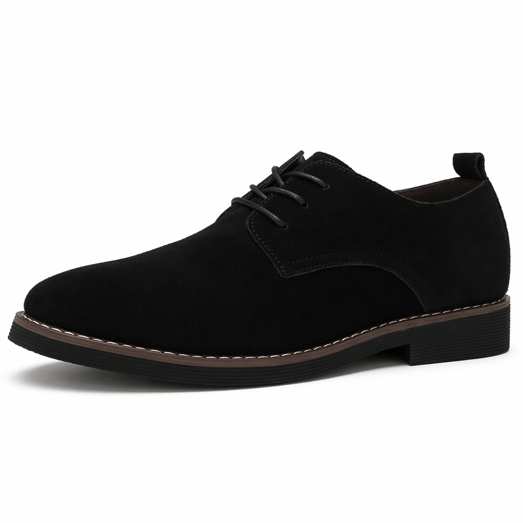 Breathable Lace-up Oxford Shoes for Men's Everyday Wear Black