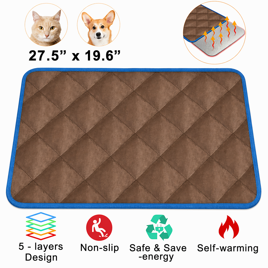 Versatile Self-Warming Pet Bed with Thermal Technology Default