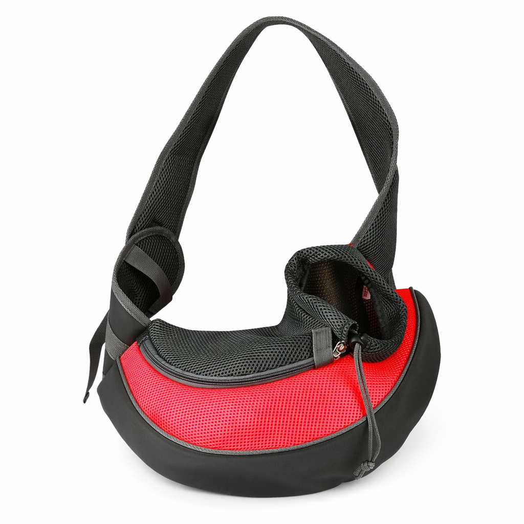 Travel Shoulder Bag for Small Dogs or Cats Red