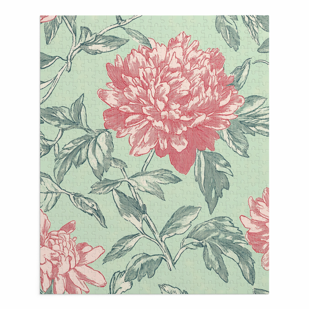 500-Piece Soft Peonies Puzzle Default