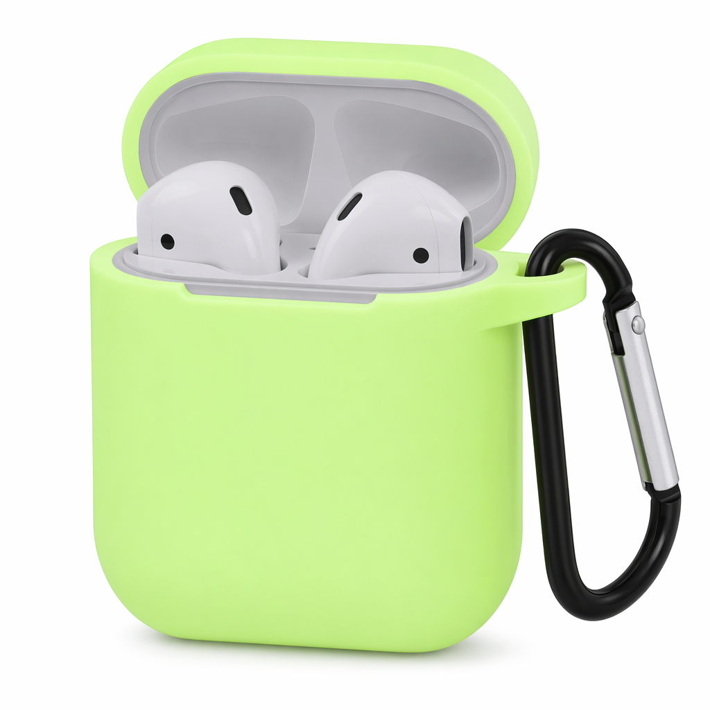 Water-resistant Silicone Carrying Case with Keychain for Airpods (Set of 3) Glow in the dark