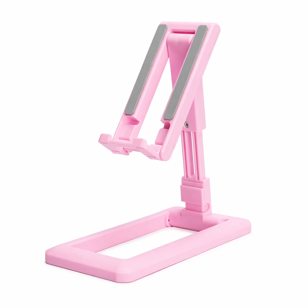 Mobile Phone Stand - Foldable and Portable Pink