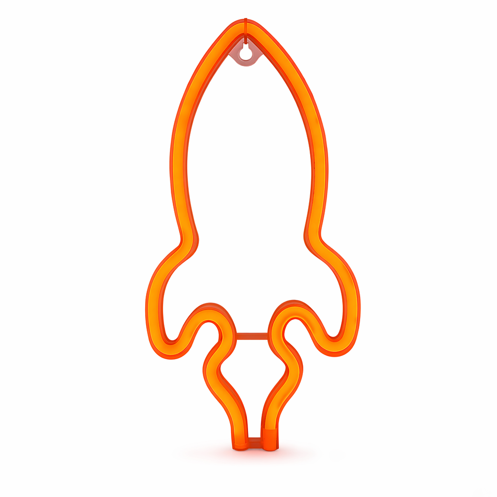 Rocket Neon LED Lights - Cosmic Charm! D