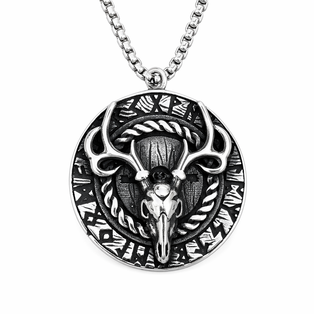 Antler Pendant Necklace with a Bold and Unique Design Default