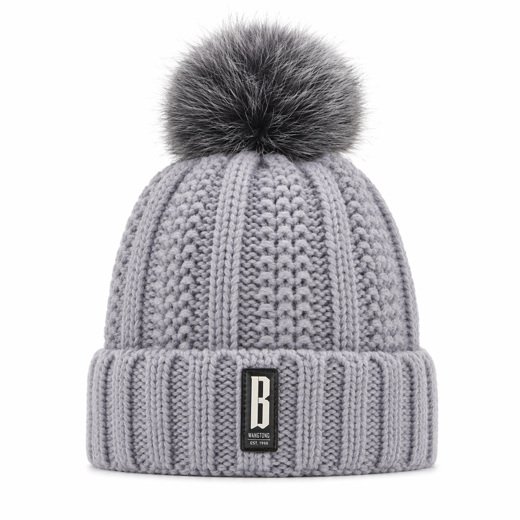 Women's Knitted Winter Beanie Gray
