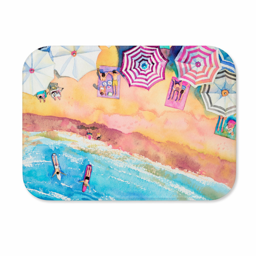 Vibrant Beach Day Bath Mat Home Decor Default