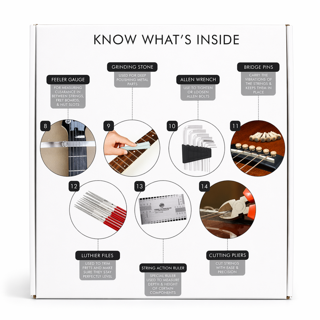 45-Piece Set of Tool Kit for Guitar Repair Default