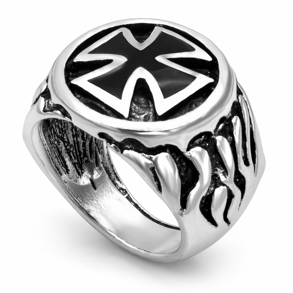 Flaming Cross Ring for Men Default