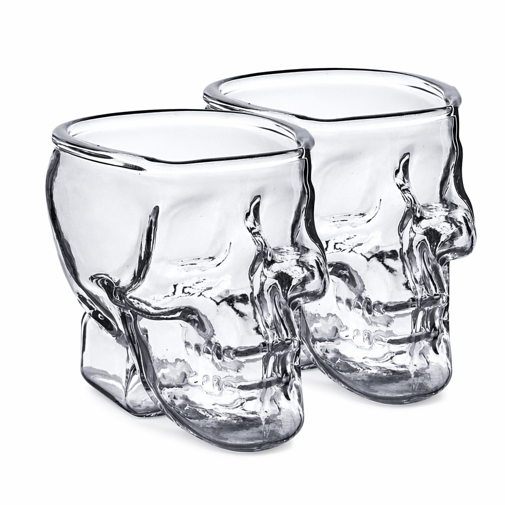 2 Skull Themed Glasses - Set of 2 Default