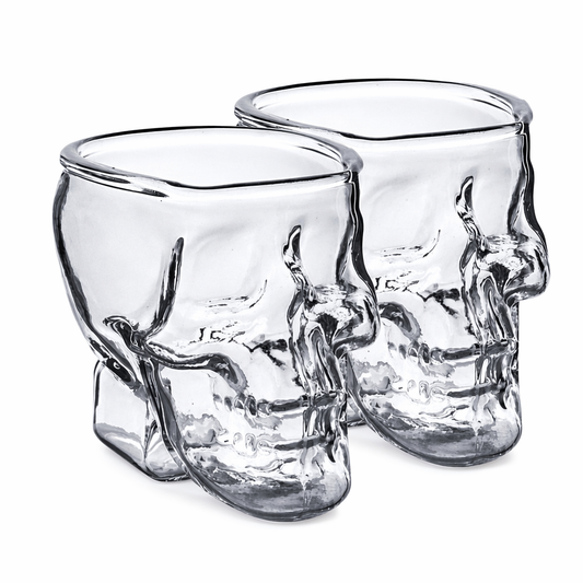 2 Skull Themed Glasses - Set of 2 Default