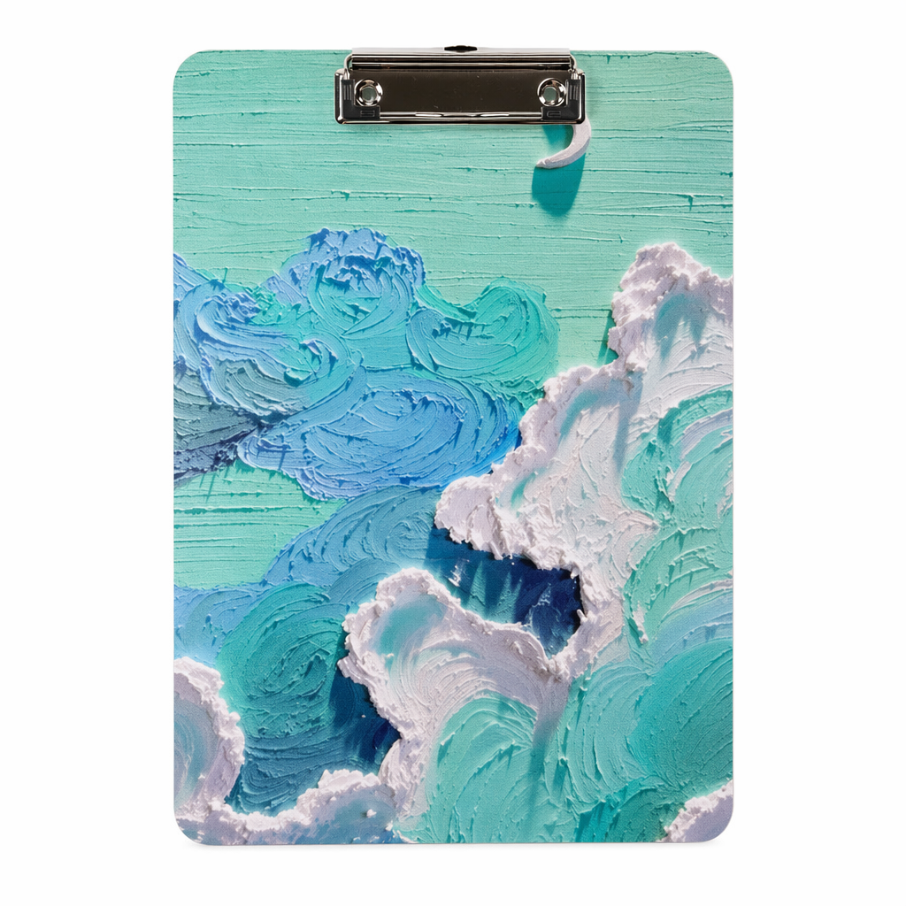 Sky-inspired 3D Clipboard with Grip Mint