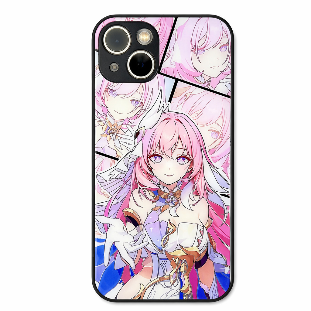 Tempered Glass Phone Case with Characters H