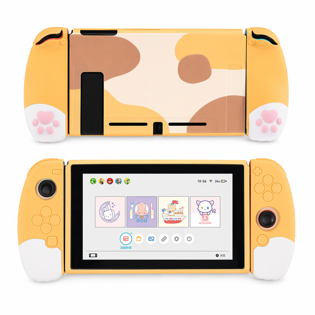 Ergonomic Cat Switch Case: Complete Protection Yellow