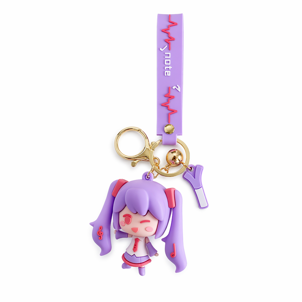 Adorable Miku Keychains with Pastel Charm Purple