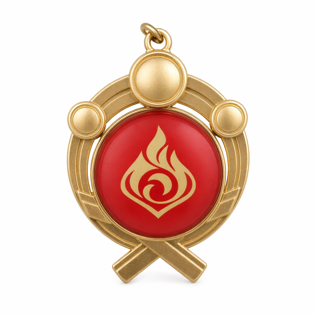 Genshin Impact Inazuma Vision Keychain Pyro