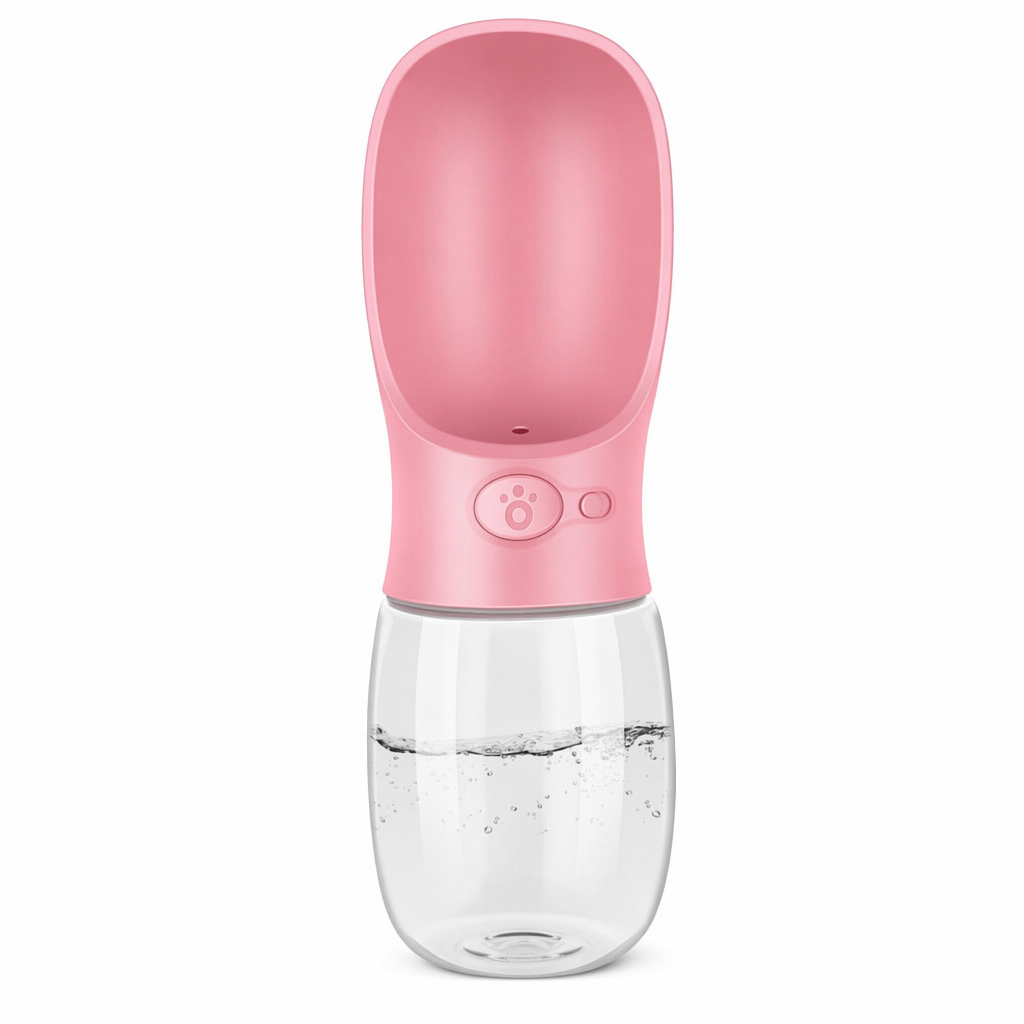 Portable Pet Hydration Bottle for Canines and Felines Pink