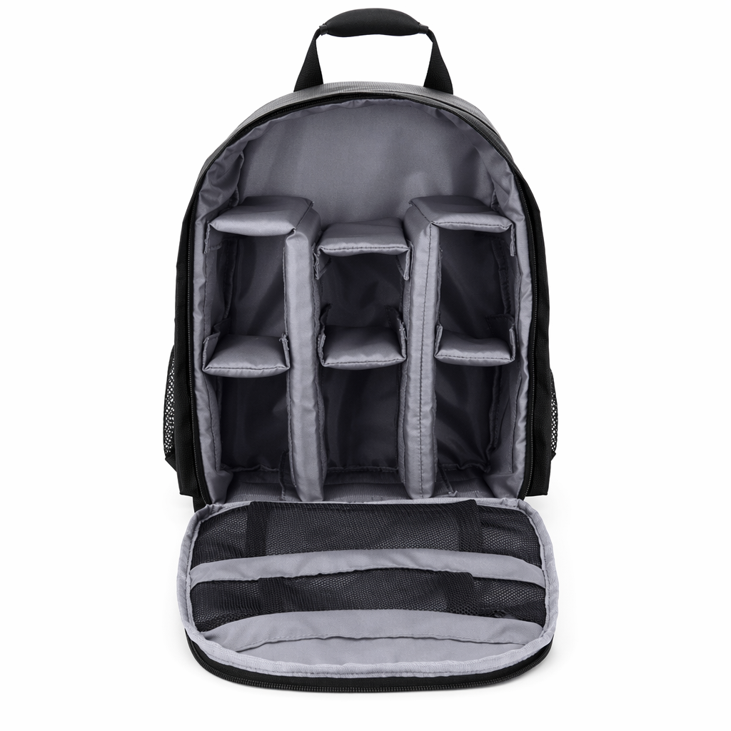 Waterproof Camera Backpack for All-Weather Conditions Gray