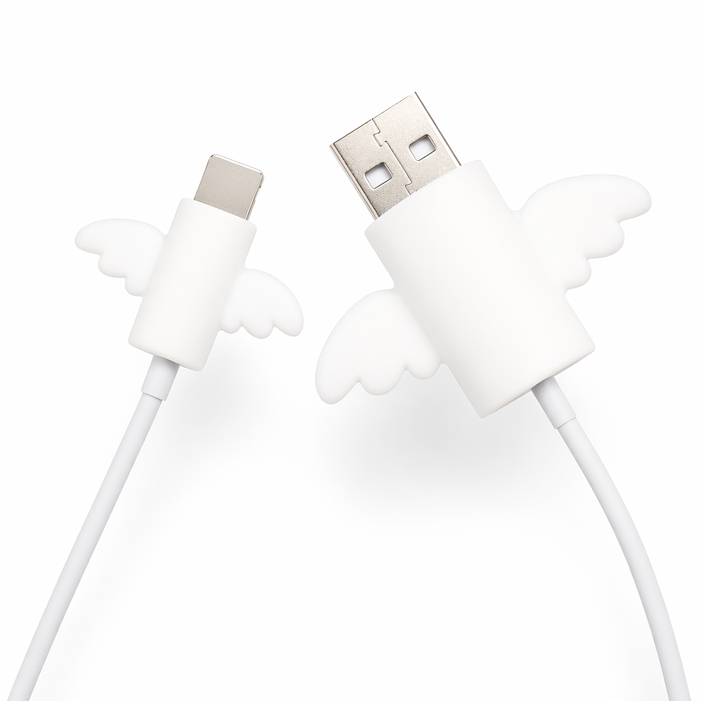 Bat Cable Protectors - Set of 2 White