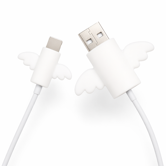 Bat Cable Protectors - Set of 2 White