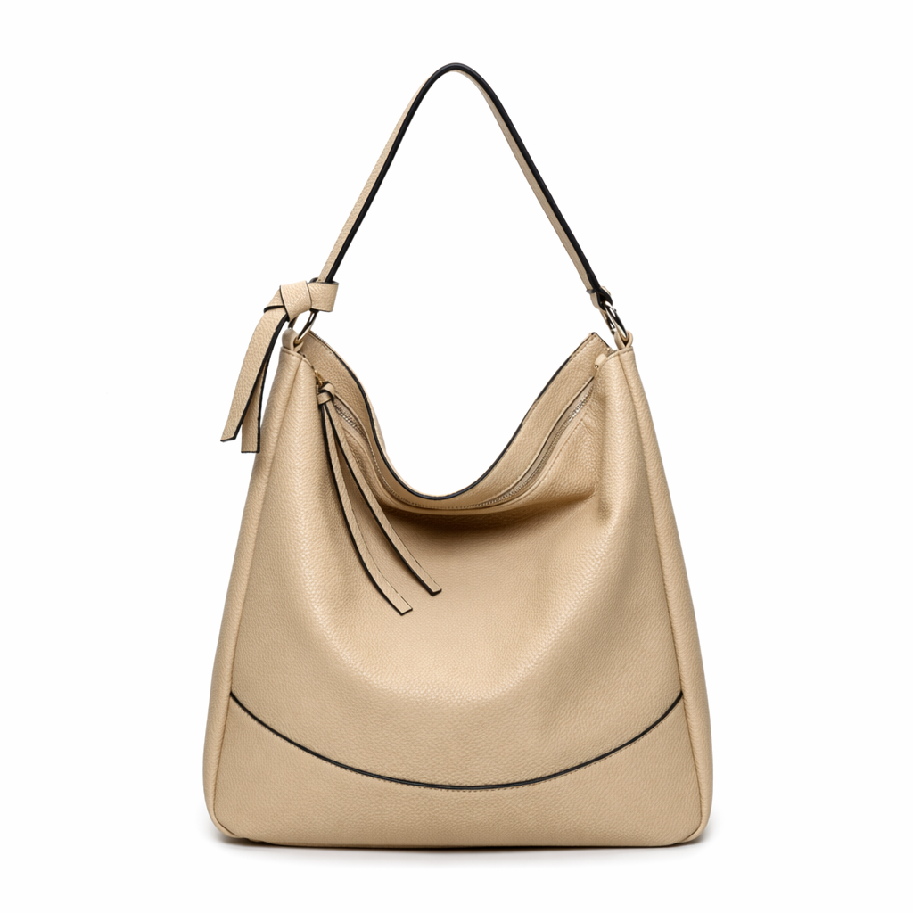 Everyday Shoulder Bag in Faux Leather - A Versatile and Stylish Choice Beige