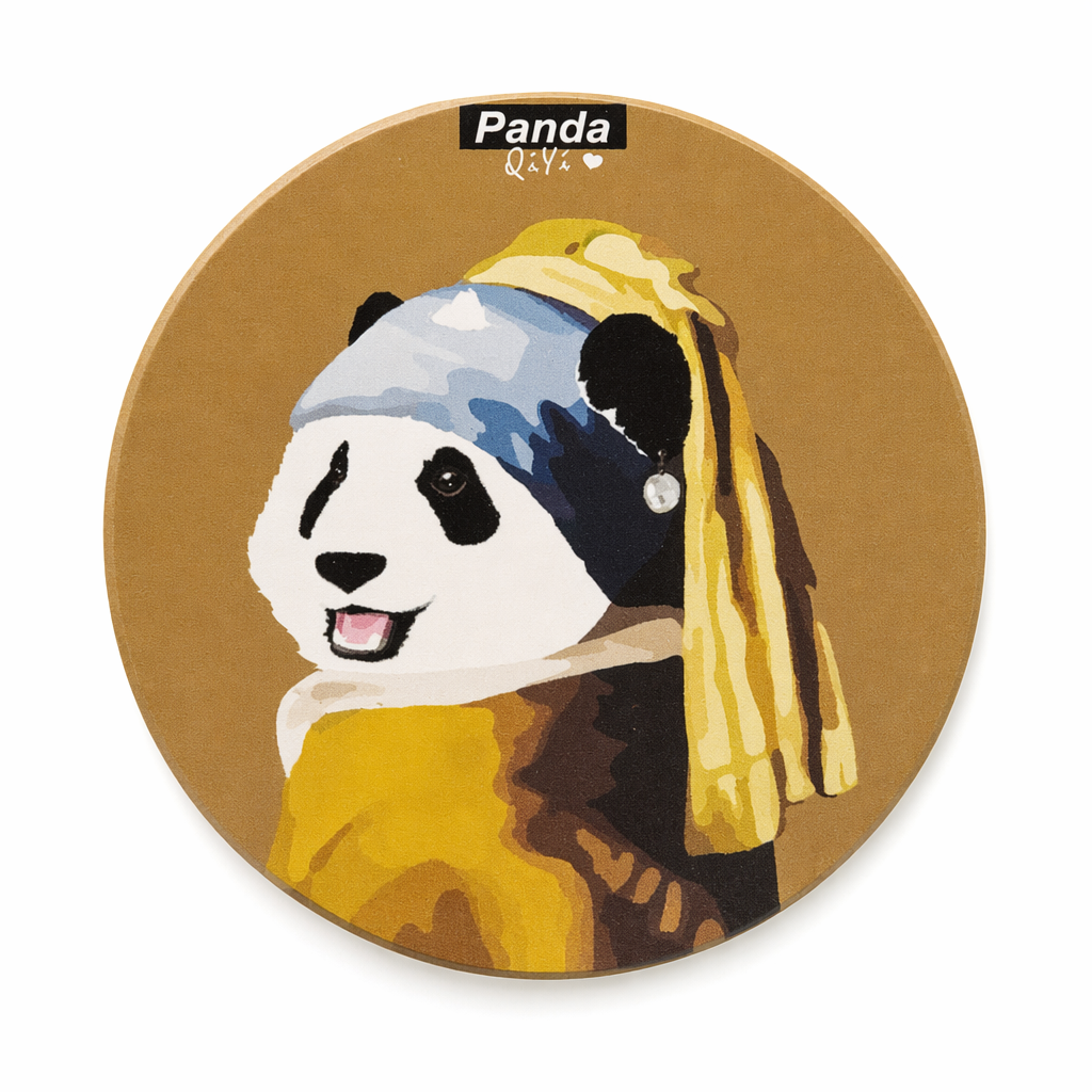 Panda Coasters: Artistic, Cute, Gift Idea A