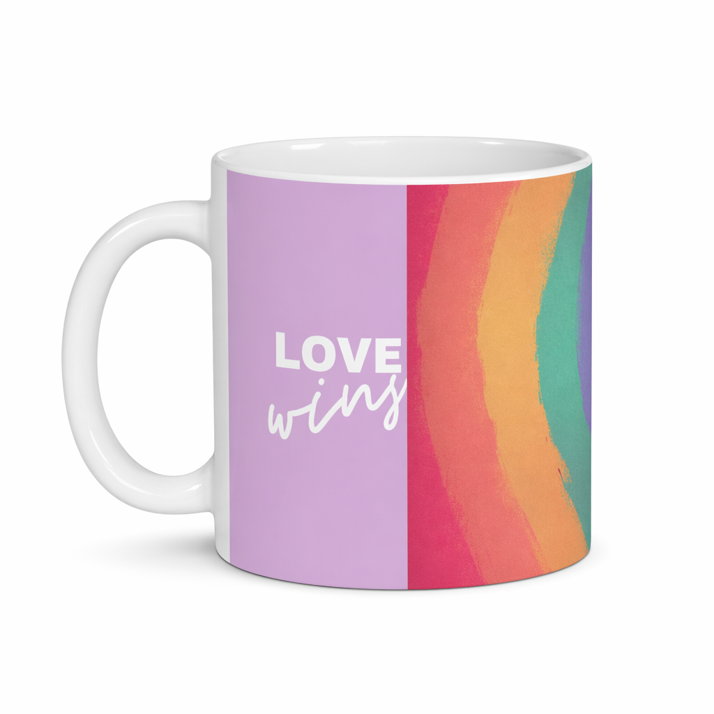 11oz Rainbow Love Wins Coffee Mug Default