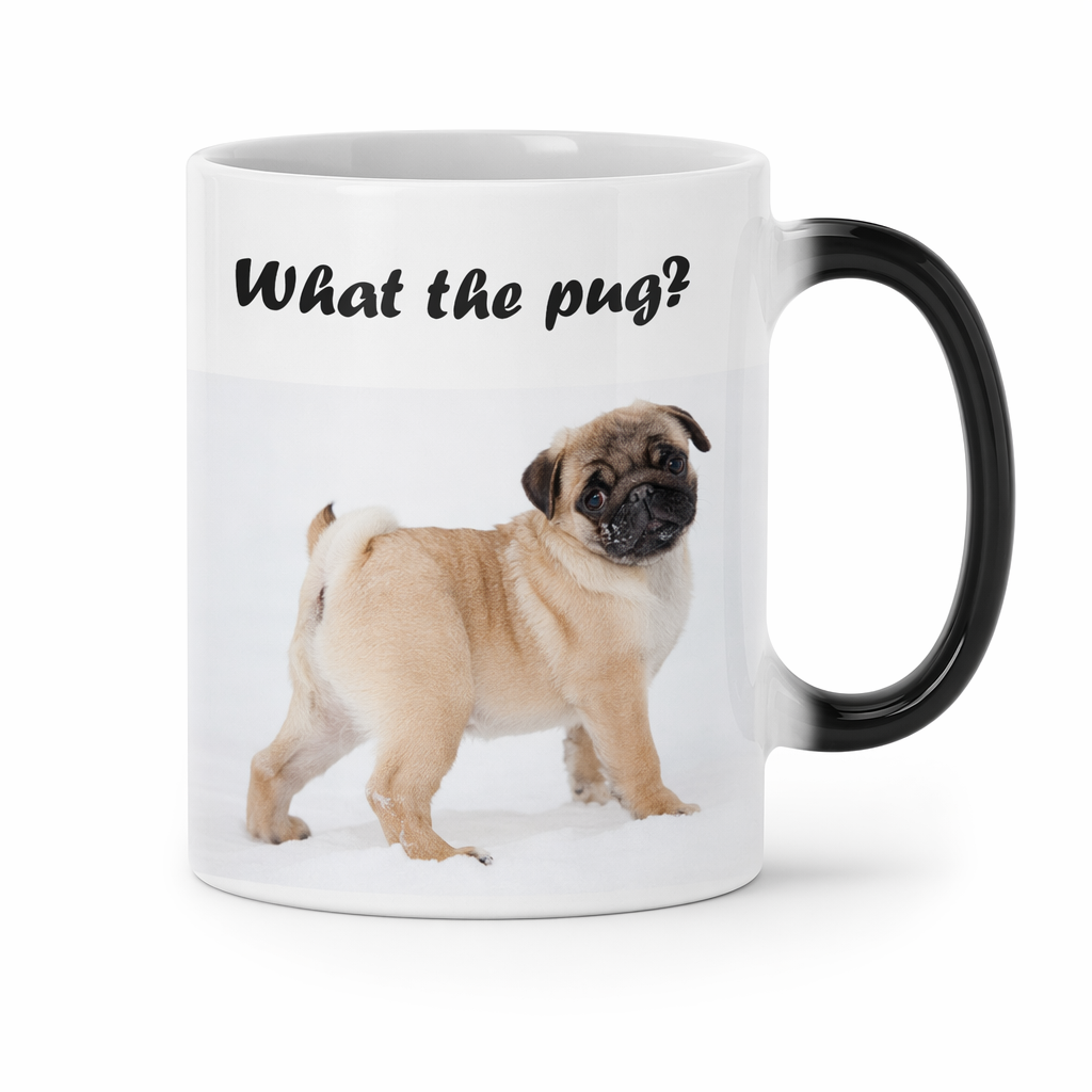 Adorable Pug Heat Sensitive Color Changing Coffee Mug - A Charming Surprise for Dog Lovers! Default
