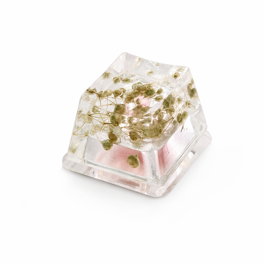 Mechanical Keyboard Keycap with Floral Design Green