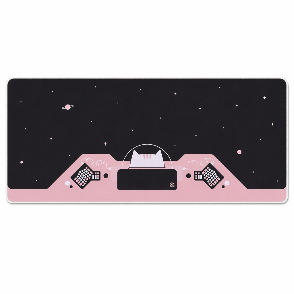 Cat Astronaut Large Gaming Mouse Pad B