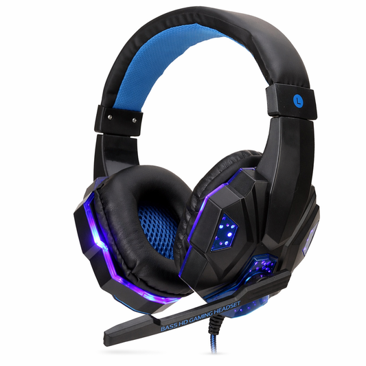 LED Gaming Headset Dragon G9800 - Revised Core Meaning Title Blue