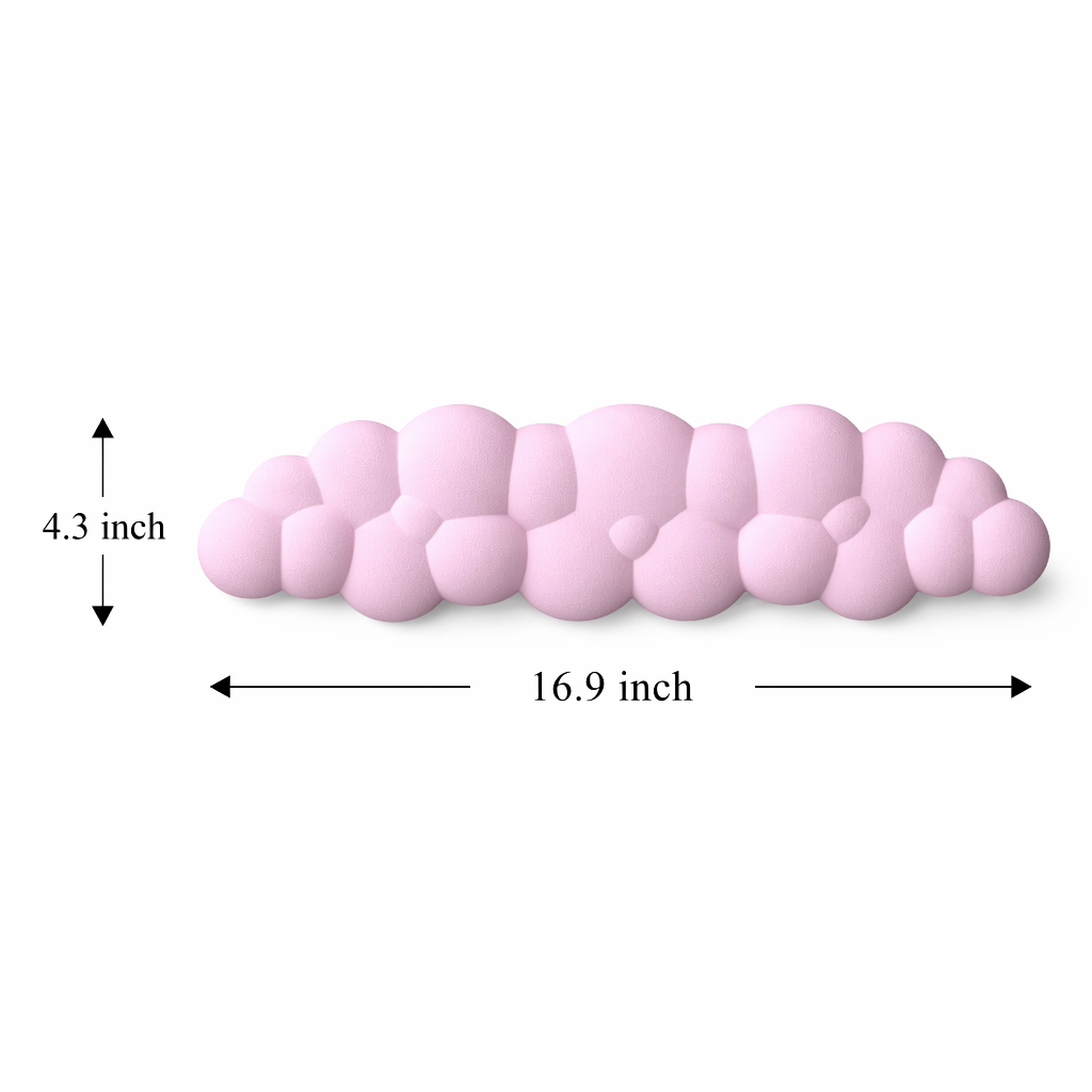 Cloud Keyboard Wrist Rest with Memory Foam pink long