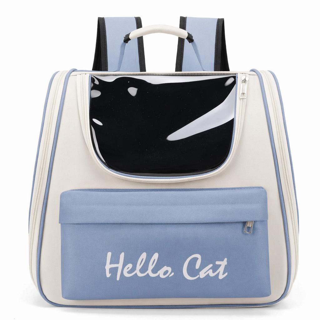 Vibrant Ventilated Feline Backpack for Exploring Blue