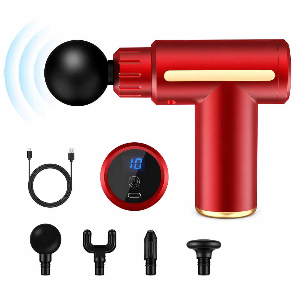 Portable Handheld Muscle Stimulator Red