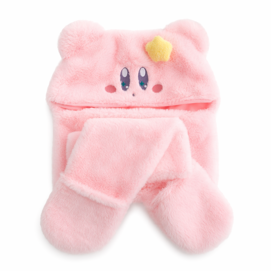 Cute Kirby Pillow and Scarf Set B